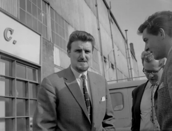 Framed Print : Jimmy Hill is interviewed by the BBC soon after he was released by students as part of