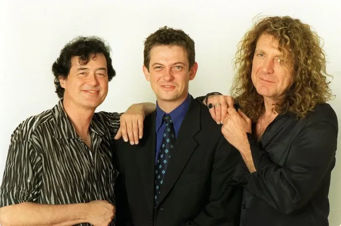 Framed Print : Jimmy Page former lead guitarist with Robert Plant former lead singer in the pop group