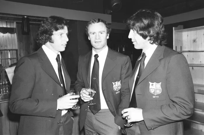 Framed Print : JJ Williams Mike Gibson and Ian McGreechan at the International Sports Writers Club in