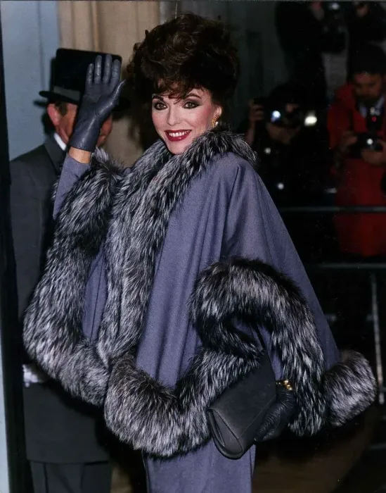 Framed Print : Joan Collins Actress arriving at The Woman Of Achievement Awards at Savoy December