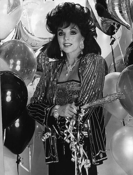 Joan Collins the actress from Dynasty, December 1986