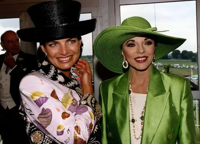 Framed Print : Joan Collins Actress at Epsom on derby day Framed Print : Joan Collins Actress at Epsom on derby day