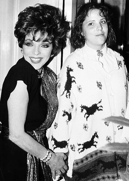 Joan Collins actress starred in Dynasty with Katy Collins, her daughter. May 1986