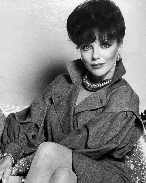 Joan Collins during interview in hotel room 05  /  11  /  1982
