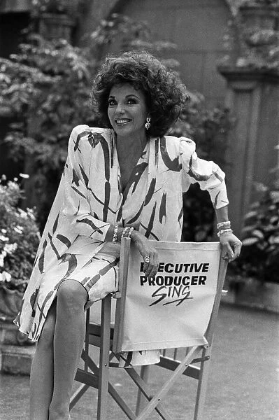 Joan Collins promoting her new television series 'Sins'. 4th September 1987