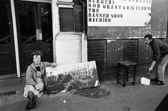 Framed Print : Joan Littlewood outside Theatre Royal Stratford East. 14th March 1967 Framed Print : Joan Littlewood outside Theatre Royal Stratford East. 14th March 1967