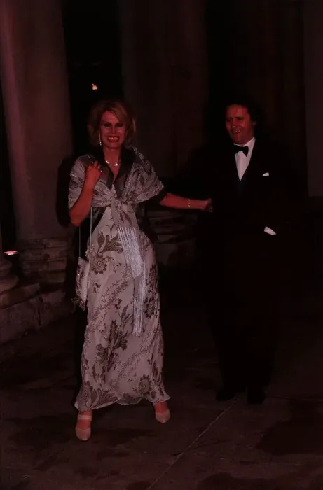 Framed Print : Joanna Lumley Actress 1998 Arriving at Hampton Court for Prince Charles 50th