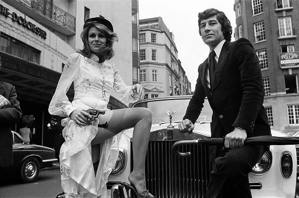 Joanna Lumley and Gareth Hunt, stars of The New Avengers. 8th March 1976