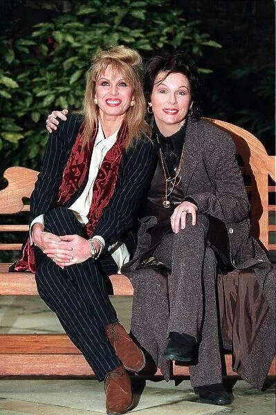 Joanna Lumley Jennifer Saunders actresses Jan 94 get together for the launch of a