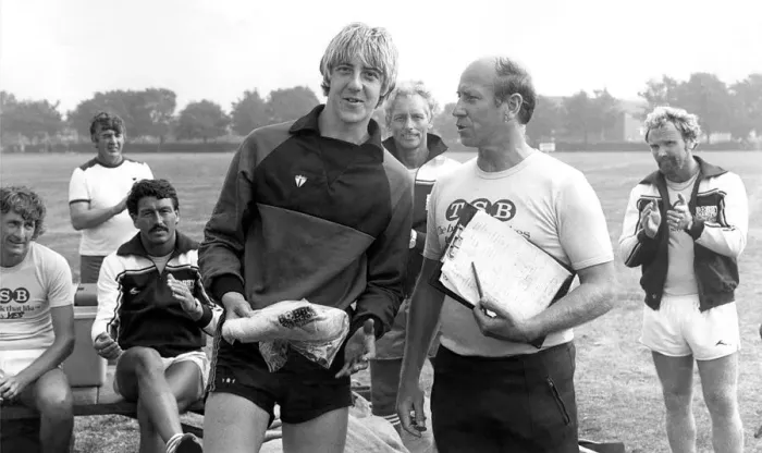 Framed Print : Jobless John Dobson so impressed the legendary England maestro Bobby Charlton that he has Framed Print : Jobless John Dobson so impressed the legendary England maestro Bobby Charlton that he has