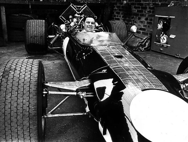 Jock Russell Scottish Racing Driver at wheel of Formula One car Circa 1972