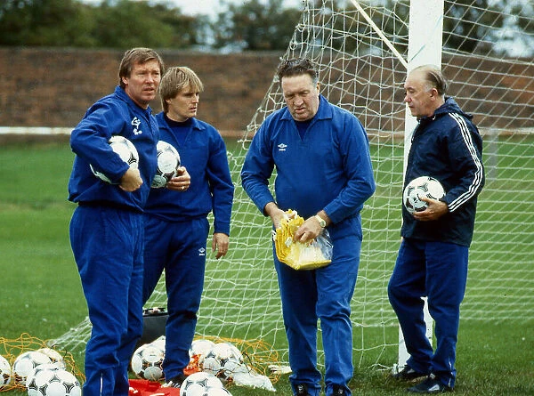 Jock Stein gets ready for training session 1985