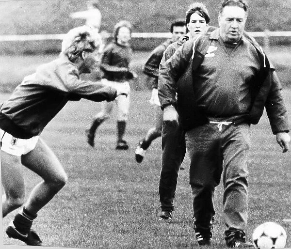 Jock Stein Scotland football manager during training, circa 1985
