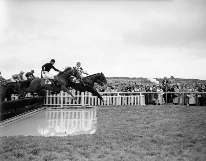 Framed Print : Jockey Fred Winter at Newon Abbot Steeplechase meeting. 31st July 1954 Framed Print : Jockey Fred Winter at Newon Abbot Steeplechase meeting. 31st July 1954