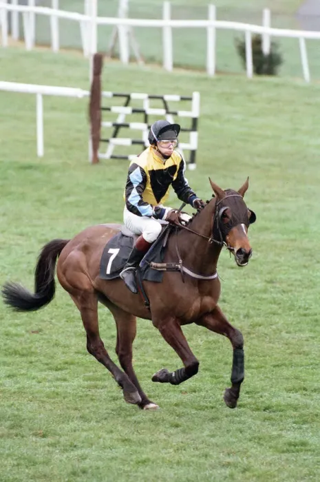 Framed Print : Jockey Peter Scudamore announces his retirement at Ascot. 7th April 1993 Framed Print : Jockey Peter Scudamore announces his retirement at Ascot. 7th April 1993