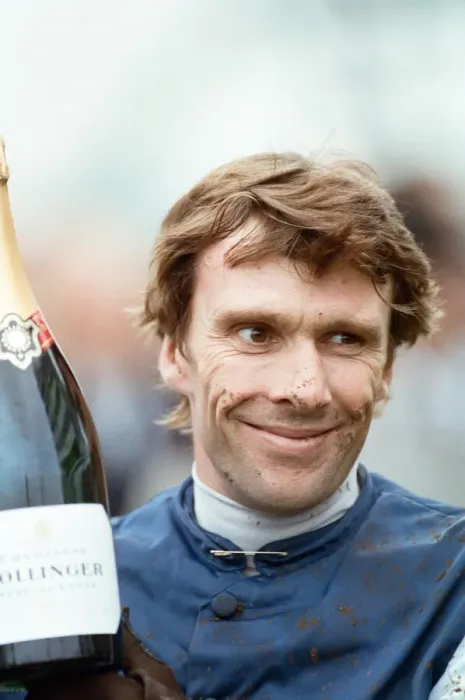Framed Print : Jockey Peter Scudamore announces his retirement at Ascot. 7th April 1993 Framed Print : Jockey Peter Scudamore announces his retirement at Ascot. 7th April 1993