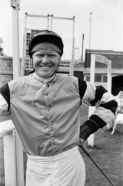 Jockey Terry Biddlecombe at Newton Abbot racecourse. 28th August 1969