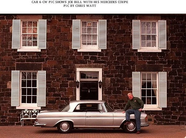 Joe Bell outside his home with his Mercedes coupe car Supplement Road Record