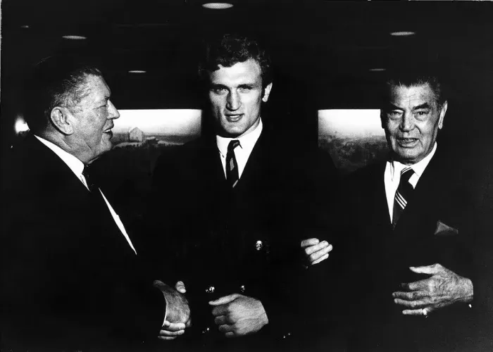 Framed Print : Joe Bugner boxer with Gene Tunny and Jack Dempsey Jul 1970 former heavyweight Framed Print : Joe Bugner boxer with Gene Tunny and Jack Dempsey Jul 1970 former heavyweight