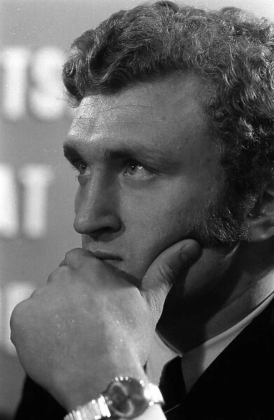 Joe Bugner at the Sportsman Club after signing to fight Henry Cooper on the 16th March