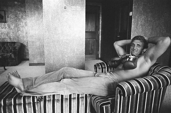 Joe Bugner v. Muhammad Ali in Kuala Lumpar. Bugner relaxes in his hotel after