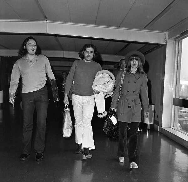 Joe Cocker and girlfriend Eileen Webster at Heathrow Airport