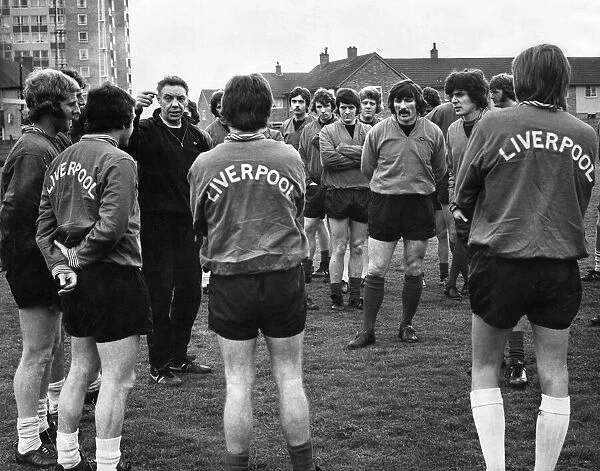 Joe Fagan takes a training a session at Melwood before his team