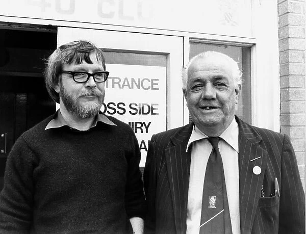 Joe Horrocks (l) of the Labour Party and Fred Gartside (r) Chairman at Moss Side Inquiry