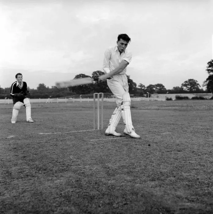 Framed Print : Joe Shoebridge one armed cricket player seen here at the crease