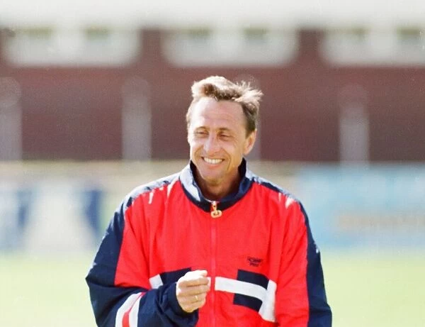 Johan Cruyff Barcelona Manager pictured during training session in Rotterdam