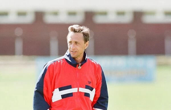 Johan Cruyff Barcelona Manager pictured during training session in Rotterdam