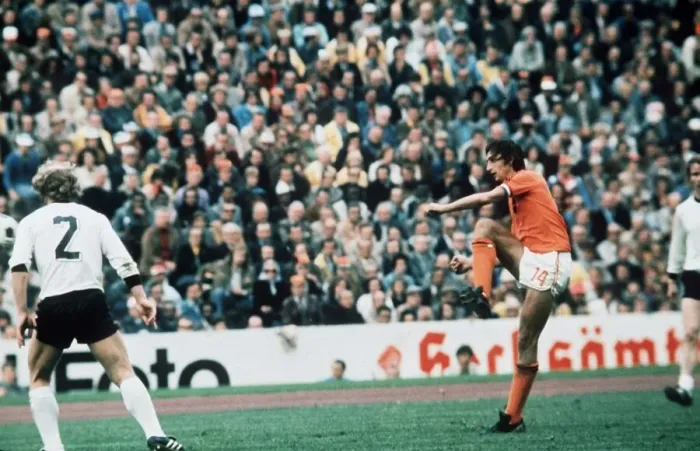 Framed Print : Johan Cruyff Holland 1974 World Cup Final Holland West Germany football