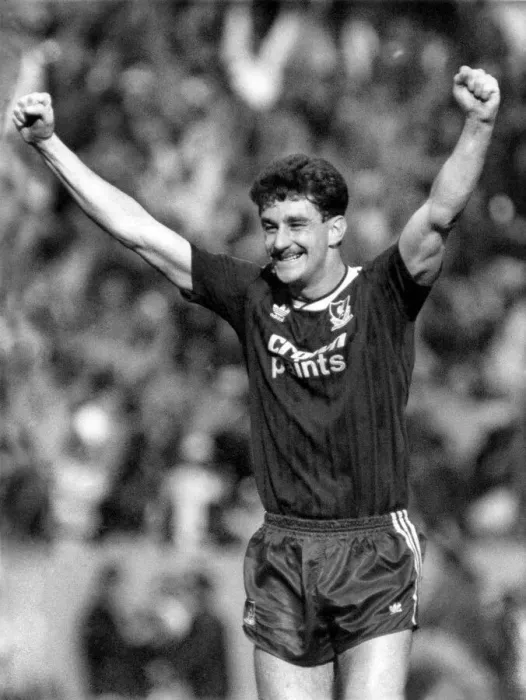 Framed Print : John Aldridge of Liverpool celebrates a goal during one o their league matches Framed Print : John Aldridge of Liverpool celebrates a goal during one o their league matches