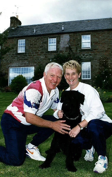 John Anderson Referee from the television programme Gladiators with wife Dorothy