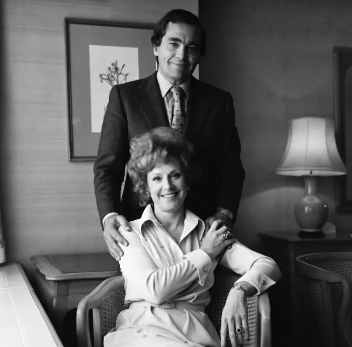 Framed Print : John and Barbara Knox photographed in their suite at the Park Tower Hotel, Knightsbridge Framed Print : John and Barbara Knox photographed in their suite at the Park Tower Hotel, Knightsbridge