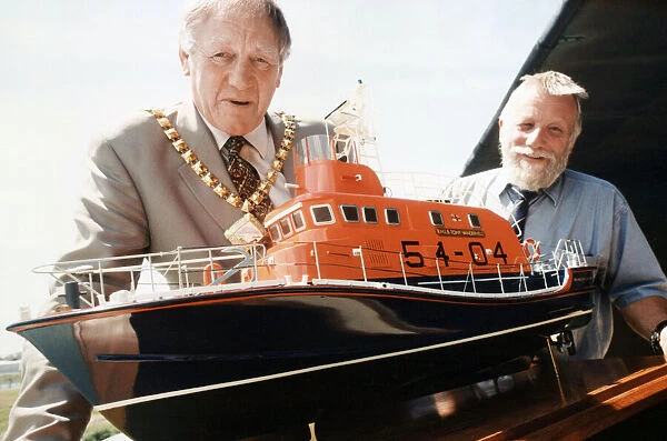 John Batty, Chairman of the Vale, and Ray Brown, Coxswain of the Barry lifeboat