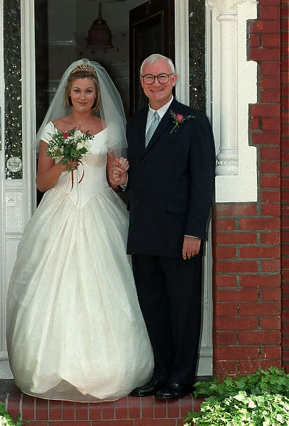 John Birt July 1998 Director General of the BBC pictured with his daughter Eliza