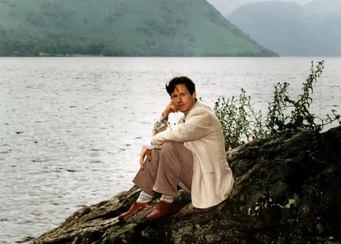Framed Print : John Broughton Actor plays Joe Coronation Street sits on a lake side rock as he Framed Print : John Broughton Actor plays Joe Coronation Street sits on a lake side rock as he