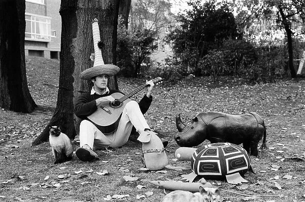 John Cleese relaxing in the garden of his home in Holland Park