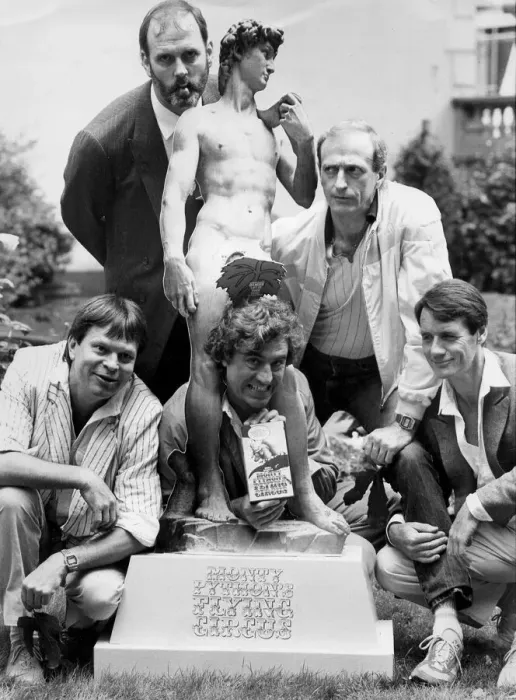 Framed Print : John Cleese with Terry Gilliam, Terry Jones, Graham Chapman Framed Print : John Cleese with Terry Gilliam, Terry Jones, Graham Chapman