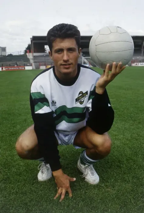Framed Print : John Collins Hibernian football player October 1989 Framed Print : John Collins Hibernian football player October 1989