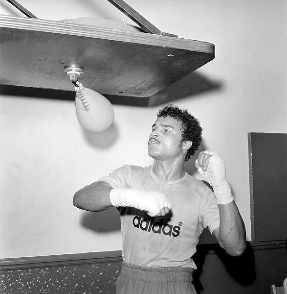 John Conteh (Boxer) in action training. August 1974 S74-4883