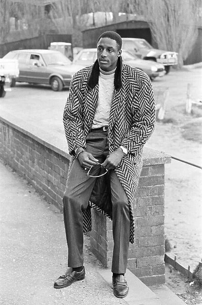 John Fashanu, pictured at training, as Wimbledon prepare for the 1988 FA Cup