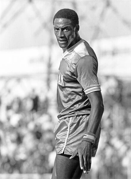 John Fashanu, stared at the photographer, during the Wimbledon at home against Liverpool