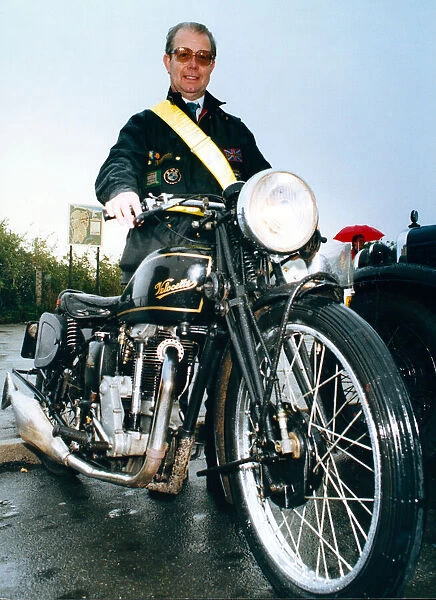 John Fawcett is pictured with his 1937 Velocette which he owned for 22 years