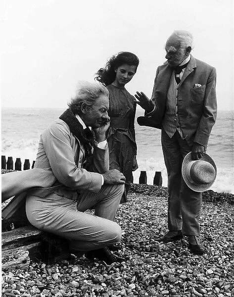 John Gielgud British Actor on the beach at Hastings