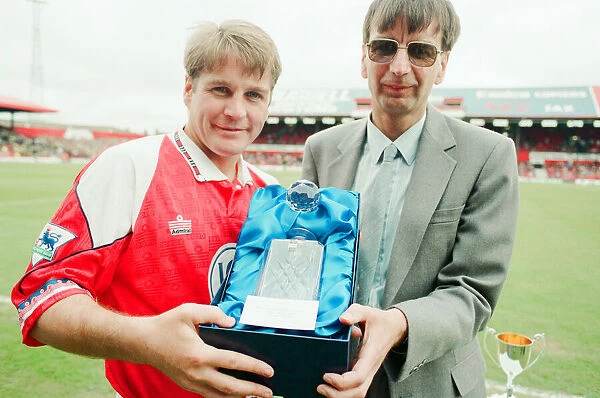 John Hendrie, Middlesbrough Football Player 1990-1996, receves the ICI Player of the Year
