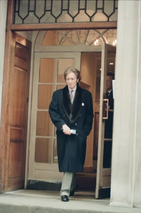 Framed Print : John Hervey, the seventh Marquess of Bristol, leaves St Marys Hospital in Paddington Framed Print : John Hervey, the seventh Marquess of Bristol, leaves St Marys Hospital in Paddington