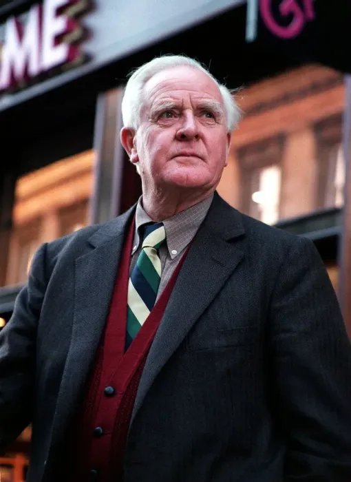 Framed Print : John Le Carre Writer in Buchanan Street Glasgow February 1999