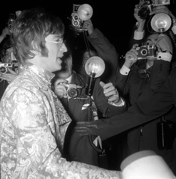 John Lennon of the Beatles attends the Film Premiere 'How I Won the War'